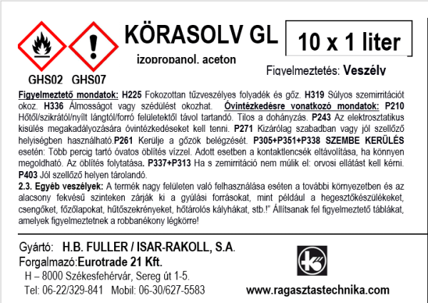 Oldószer - KÖRASOLV GL / 1 liter - Image 2